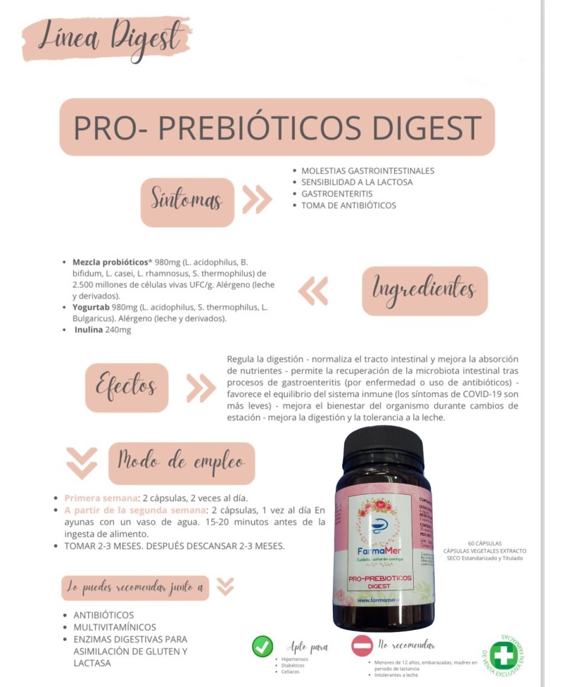 Farmamer pro-Prebioticos Digest 30 cápsulas