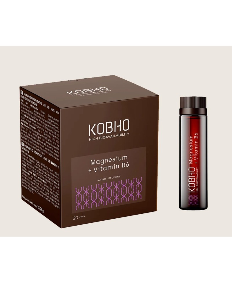 kobho Magnesio y vitamina B6 20 viales