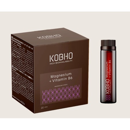 kobho Magnesio y vitamina B6 20 viales