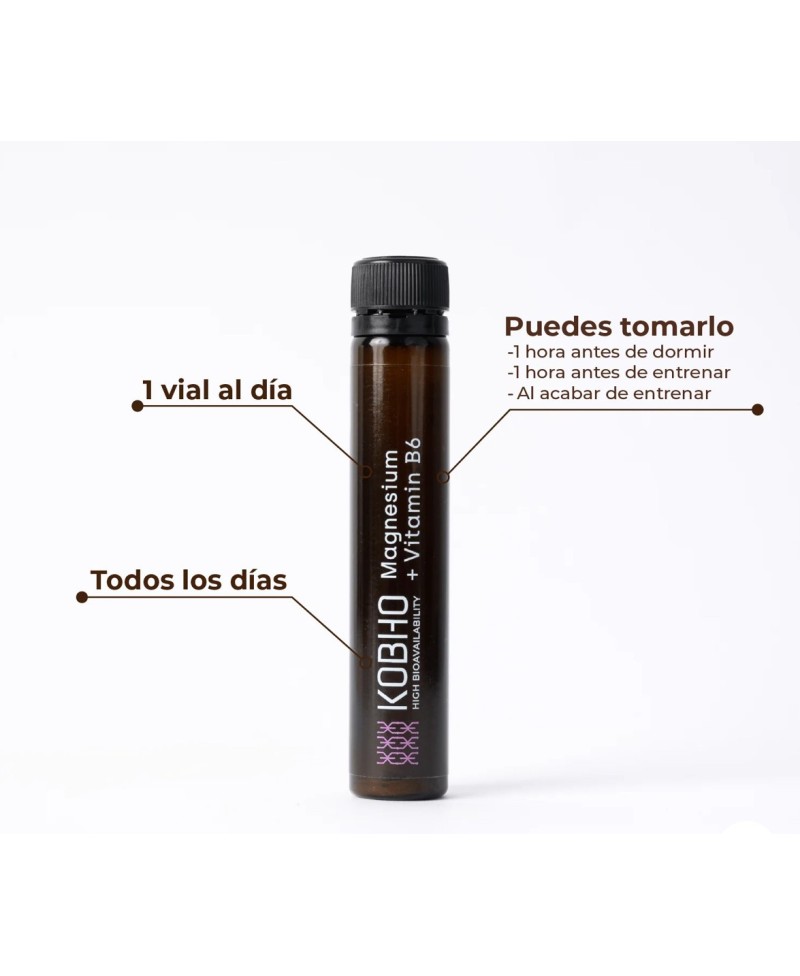 kobho Magnesio y vitamina B6 20 viales